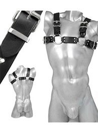 BDSM Ανδρικά διακοσμητικά λουριά των 3 cm για το στήθος
