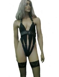 BDSM Ελαστικό γυναικείο κορμάκι από δέρμα