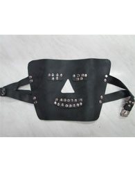 BDSM Δερμάτινη μάσκα ολικής κάλυψης προσώπου