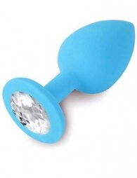 Plug-JEWELLERY BLUE SILICONE DIAMOND