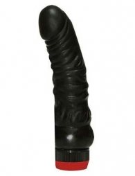 Μαύρος δονητής με μήκος 17 cm