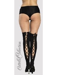 Οπάκ μαύρες κάλτσες με χιαστή σχέδιο