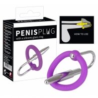 Σφήνα Penis Plug silikon μοβ