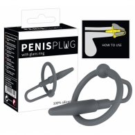 Σφήνα Penis Plug silikon μαύρο