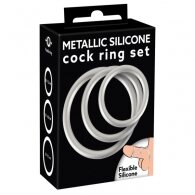 Δαχτυλίδια πέους Metallic Silicone Set