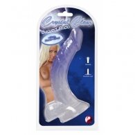 Ομοίωμα Πέους Crystal Clear Curved Dildo 22cm