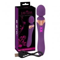 Javida Double Vibro Massager USB Rechargeable 21cm Purple