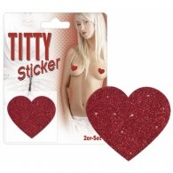 Κόσμημα Titty Sticker " Καρδιά " κόκκινο