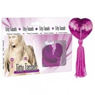 Κόσμημα στήθους "Titty Tassels" ροζ καρδιά