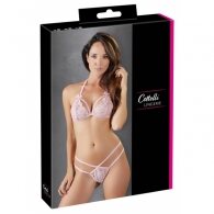 Cottelli Collection Bra & String Set Romantic Pink