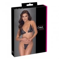 Cottelli Collection Bra Set with Silicone Μαύρο