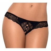 Obsessive Miamor Thong Δαντέλα Ανοιχτό μαύρο