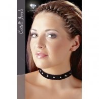 Cottelli Collection Jewels Velvet Choker with Diamond Studs