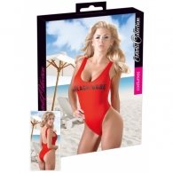 Μαγιό κορμάκι "Beach Babe" κόκκινο