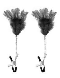 Boss Of Toys BDSM Sweet Caress Σφιγκτήρες Θηλών με Μαύρα Φτερά