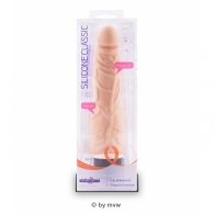 Seven Creations Silicone Classic Vibe Slim Veined 18cm Flesh