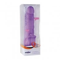 Purrfect Silicone Classic with Clit Stim 7 Functions 20cm Purple