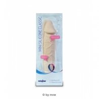 Δονητής σιλικόνης 15cm με φλέβες σε φυσικό χρώμα