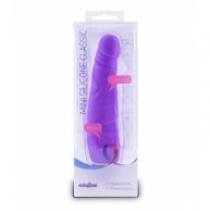 Κυρτός δονητής σιλικόνης 15cm σε μοβ χρώμα