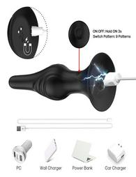 Boss Of Toys Πρωκτική Σφήνα με Δόνηση Μαύρη