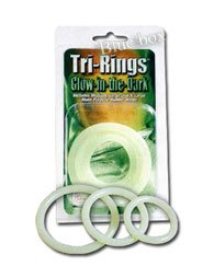 Calexotics Tri Cock Rings 4.5cm Glow in the Dark