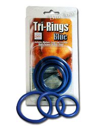 Calexotics Tri Rings Set of 3 Blue