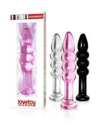 Lovetoy Γυάλινη Πρωκτική Σφήνα 13.97cm Ροζ
