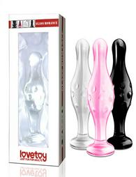 Lovetoy Γυάλινη Πρωκτική σφήνα 11.43cm Μαύρη