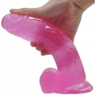 Jelly Studs Crystal Dildo 8 Pink