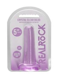 Non Realistic Dildo with Suction Cup 5.3" Clear  Purple