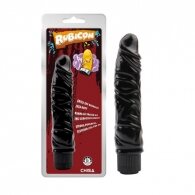 Rude Him Black Vibrating Dildo