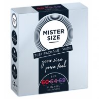 Προφυλακτικά Mister Size Test 60-64-69mm, 3 τμχ