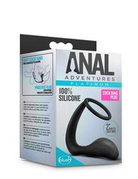 Blush Anal Adventures Cock Ring Plug Black