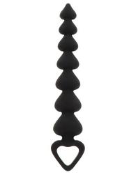 ToyJoy Heart Beads Πρωκτικές Μπίλιες Μαύρες