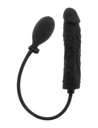 Extreme Ρεαλιστικό Dildo Σιλικόνης Φουσκωτό Μαύρο 21.5cm
