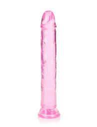 Real Rock Crystal Clear Ρεαλιστικό Dildo με Βεντούζα Ροζ 20cm