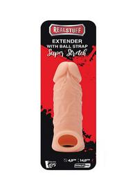 Dream Toys Real Stuff Penis Extender with Ball Strap Flesh 14cm