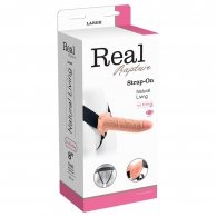 REAL RAPTURE AIR FEELING 8' HOLLOW VIBRATING STRAP-ON WHITE