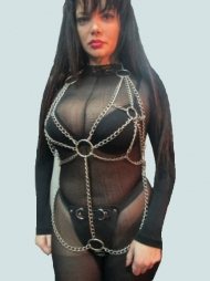 BDSM Γυναικείο κορμάκι με μεταλλικά στοιχεία