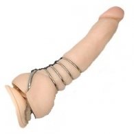 BDSM Δακτυλίδι πέους με μεταλλικούς κρίκους