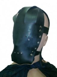 BDSM Δερμάτινη μάσκα με τρύπες στα μάτια και στο στόμα