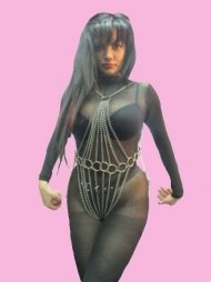 BDSM Γυναικείο κορμάκι που αποτελείται από 9 αλυσίδες