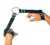 BDSM Δερμάτινες χειροπέδες χεριών ή ποδιών με λουριά 4 cm