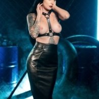 BDSM Δερμάτινο γυναικείο τοπ με περιλαίμιο με κρίκο