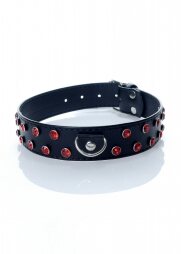 Collar 3 cm. red crystal