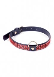 Collar with crystals 2 cm Red Line