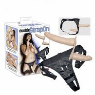 You2Toys Double Dong Strap-on Flesh 19cm