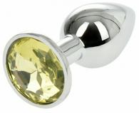 Dop Anal Metallic Buttplug Small Yellow 7 Cm Passion Labs