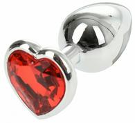 Hearty ButtPlug Small Silver / Red Passion Labs