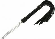 Ecological Leather Whip With Black Chain 40 Cm